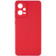 Силиконовый чехол Candy Full Camera для Xiaomi Redmi Note 12 Pro 5G Красный / Camellia - фото