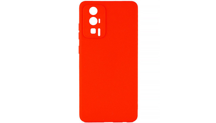 Силиконовый чехол Candy Full Camera для Xiaomi Poco F5 Pro Красный / Red - фото
