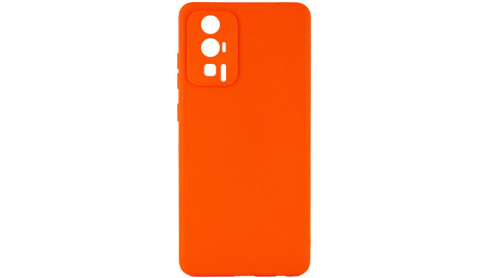 Силиконовый чехол Candy Full Camera для Xiaomi Poco F5 Pro Оранжевый / Orange - фото