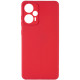 Силиконовый чехол Candy Full Camera для Xiaomi Poco F5 / Note 12 Turbo Красный / Camellia - фото