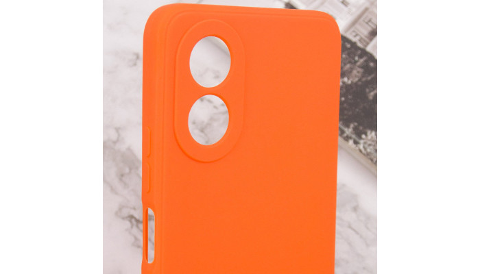 Силиконовый чехол Candy Full Camera для Oppo A38 / A18 Оранжевый / Orange - фото