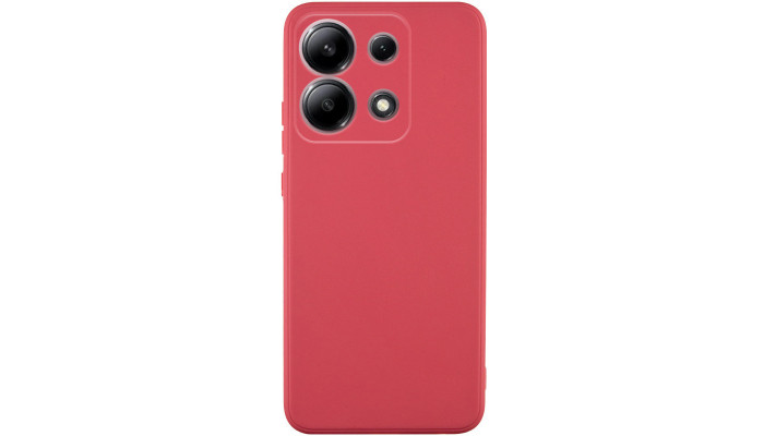 Силиконовый чехол Candy Full Camera для Xiaomi Redmi Note 13 Pro 4G / Poco M6 Pro 4G Красный / Camellia - фото