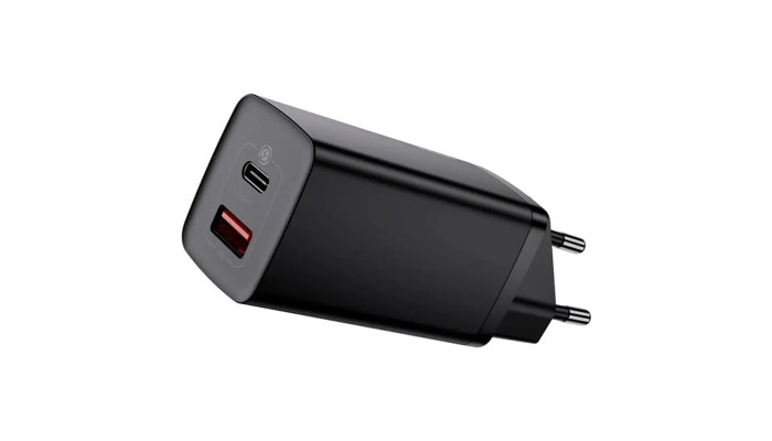 Сетевое зарядное устройство (зарядка) Baseus GaN2 Lite QC (Type-C/USB 65W) (CCGAN2L-B01) Черный - фото