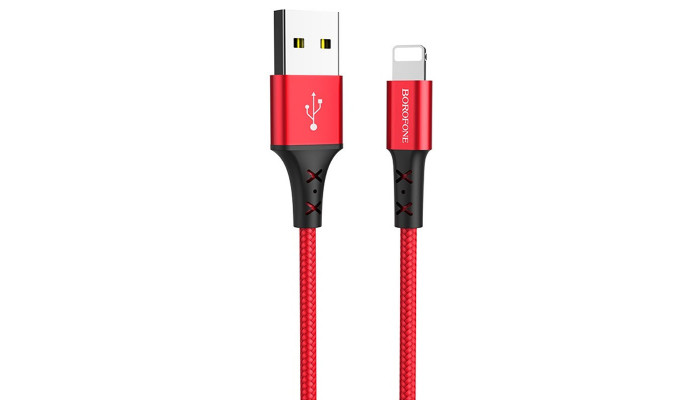 Дата кабель Borofone BX20 Enjoy USB to Lightning (1m) Червоний - фото