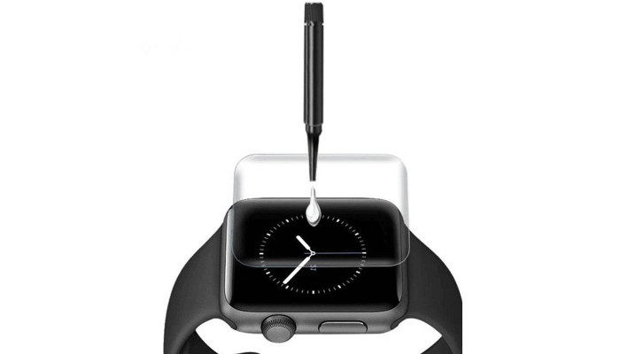 Защитное 3D стекло Mocolo с УФ лампой для Apple Watch Series 7/8 (41mm) Прозрачный - фото
