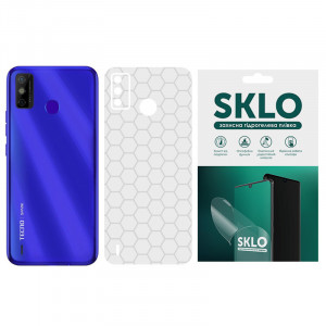 Захисна плівка SKLO Back (на задню панель) Transp. для TECNO Camon 19 Pro Прозорий / Соты