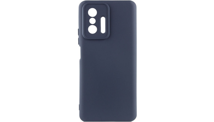 Чехол Silicone Cover Lakshmi Full Camera (A) для Xiaomi 11T / 11T Pro Синий / Midnight Blue - фото