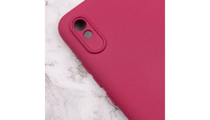 Чехол Silicone Cover Lakshmi Full Camera (A) для Xiaomi Redmi 9A Бордовый / Marsala - фото
