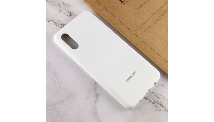 Чехол Silicone Cover Full Protective (AA) для Samsung Galaxy A02 Белый / White - фото