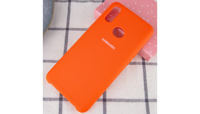 Чехол Silicone Cover (AA) для Samsung Galaxy A10s Оранжевый / Orange - фото