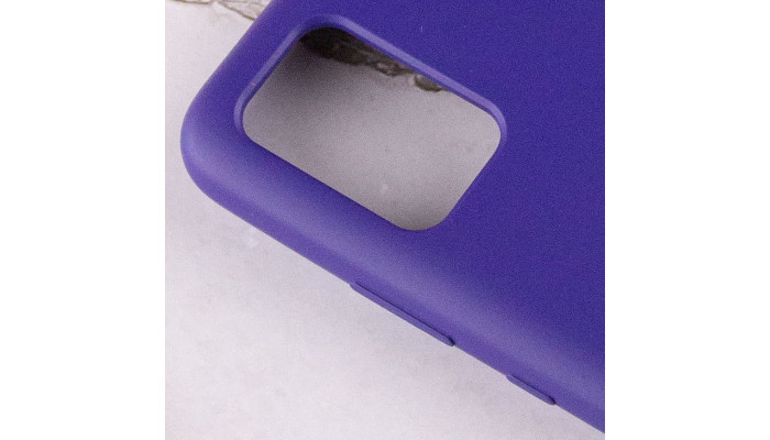 Чехол Silicone Cover Full Protective (AA) для Samsung Galaxy A02s Фиолетовый / Purple - фото