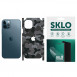 Защитная пленка SKLO Back (на заднюю панель+грани+лого) Camo для Apple iPhone XS (5.8") Серый / Army Gray