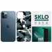 Захисна плівка SKLO Back (на задню панель+лого) Camo для Apple iPhone XS (5.8") Блакитний / Army Blue