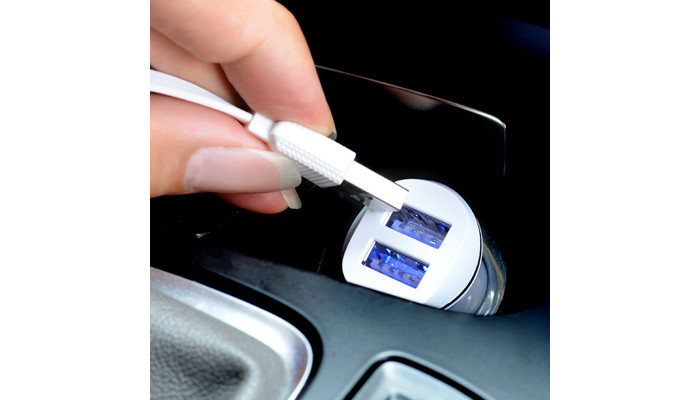 Автомобильное зарядное устройство Hoco Z1 (2USB 2.1A) Белый - фото