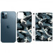 Защитная пленка SKLO Back (на заднюю панель+грани) Camo для Apple iPhone 12 mini (5.4") Голубой / Army Blue