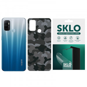 Защитная пленка SKLO Back (на заднюю панель) Camo для Oppo Reno 7 4G Серый / Army Gray