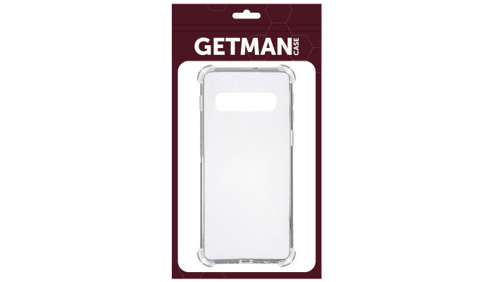 TPU чохол GETMAN Ease logo посилені кути для Samsung Galaxy S10 Безбарвний (прозорий) - фото