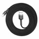 Дата кабель Baseus Cafule Lightning Cable 1.5A (2m) (CALKLF-C) Серый / Черный - фото