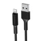 Дата кабель Borofone BX1 EzSync USB to Lightning (1m) Чорний - фото