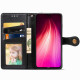 Кожаный чехол книжка GETMAN Gallant (PU) для Xiaomi Redmi Note 8T Черный - фото