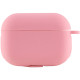 Силиконовый футляр New с карабином для наушников Airpods Pro Розовый / Light pink - фото