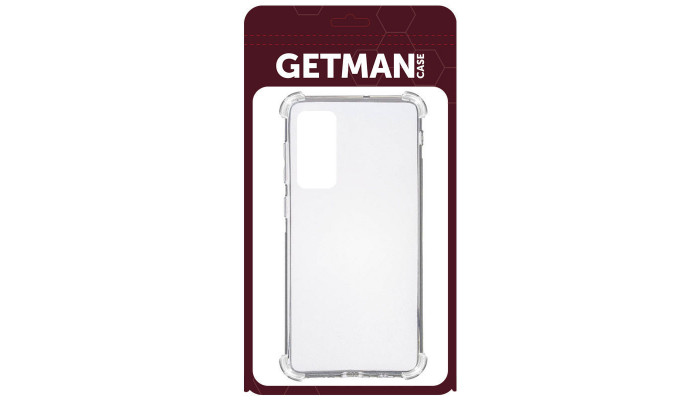 TPU чехол GETMAN Ease logo усиленные углы для Samsung Galaxy S20 FE Бесцветный (прозрачный) - фото