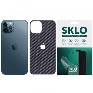 Захисна плівка SKLO Back (на задню панель+лого) Carbon для Apple iPhone 12 Pro (6.1