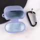 Силіконовий футляр з мікрофіброю для навушників Airpods 1/2 Сірий / Lavender Gray - фото