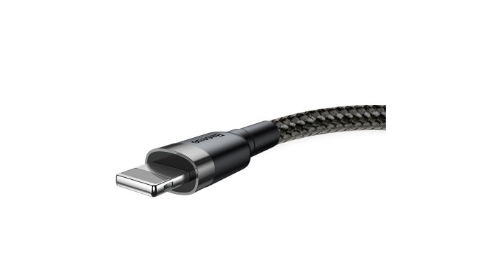 Дата кабель Baseus Cafule Lightning Cable 1.5A (2m) (CALKLF-C) Сірий / Чорний - фото