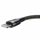 Дата кабель Baseus Cafule Lightning Cable 1.5A (2m) (CALKLF-C) Сірий / Чорний - фото