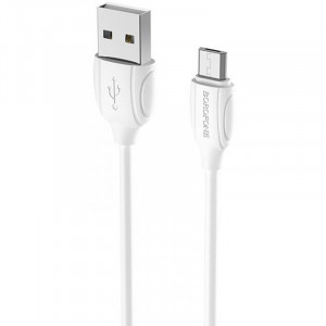 Дата кабель Borofone BX19 USB to MicroUSB (1m) Белый