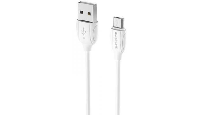 Дата кабель Borofone BX19 USB to MicroUSB (1m) Белый - фото