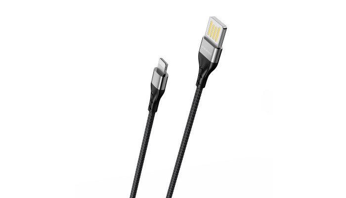 Дата кабель Borofone BU11 Tasteful USB to Lightning (1.2m) Черный - фото