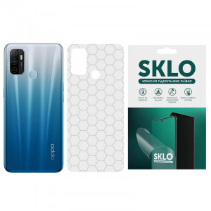 Защитная пленка SKLO Back (на заднюю панель) Transp. для Oppo Reno 5 5G Прозрачный / Соты