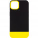 Чехол TPU+PC Bichromatic для Apple iPhone 12 Pro / 12 (6.1") Black / Yellow