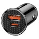 Автомобильное зарядное устройство Baseus Circular Plastic PD3.0 QC 4.0 + 30W USB + Type-C (CCALL-YS) Black - фото