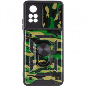 Ударостійкий чохол Camshield Serge Ring Camo для Xiaomi Poco X4 Pro 5G Зелений / Army Green