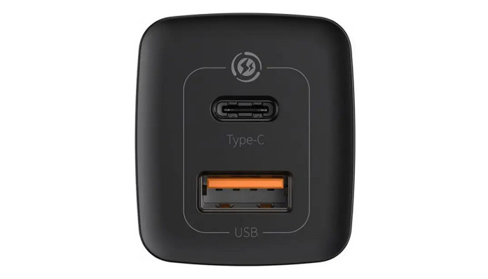 Сетевое зарядное устройство (зарядка) Baseus GaN2 Lite QC (Type-C/USB 65W) (CCGAN2L-B01) Черный - фото