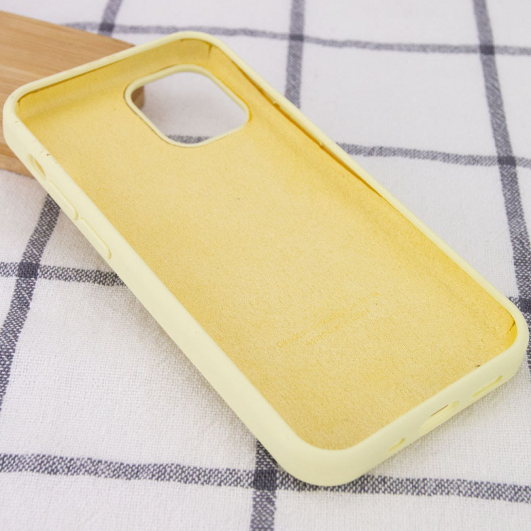 Чехол Silicone Case Full Protective (AA) для Apple iPhone 13 Pro Max (6.7) (Желтый / Mellow Yellow) фото