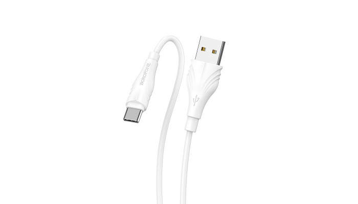 Дата кабель Borofone BX18 Optimal USB to Type-C (1m) Белый - фото