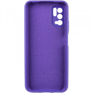 Чехол Silicone Cover Full Camera (AA) для Xiaomi Redmi Note 10 5G / Poco M3 Pro Фиолетовый / Purple