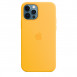 Чохол Silicone case (AAA) full with Magsafe для Apple iPhone 12 Pro Max (6.7") Жовтий / Sunflower