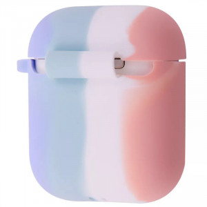 Силиконовый футляр Colorfull для наушников AirPods 1/2 Розовый / Сиреневый