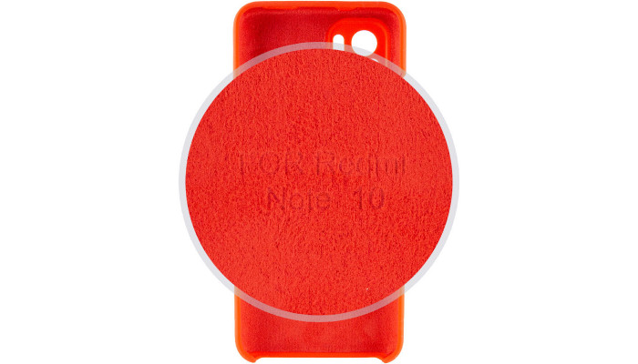 Чехол Silicone Cover Full Camera (AAA) для Xiaomi Redmi Note 10 / Note 10s Красный / Red - фото