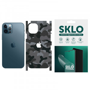 Захисна плівка SKLO Back (на задню панель+грани+лого) Camo для Apple iPhone 12 (6.1