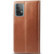 Кожаный чехол книжка GETMAN Gallant (PU) для Samsung Galaxy A52 4G / A52 5G / A52s Коричневый - фото