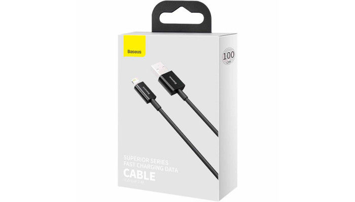 Дата кабель Baseus Superior Series Fast Charging Lightning Cable 2.4A (1m) (CALYS-A) Чорний - фото