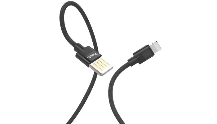 Дата кабель Hoco U55 Outstanding Lightning Cable (1.2m) Чорний - фото