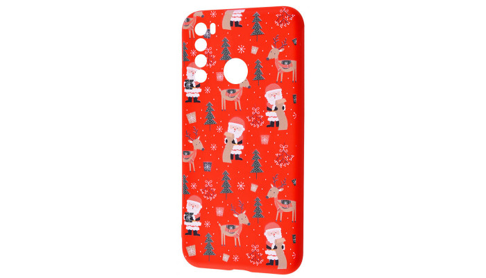 TPU чехол WAVE Fancy для Xiaomi Redmi Note 8T Santa Claus and Deer / Red - фото
