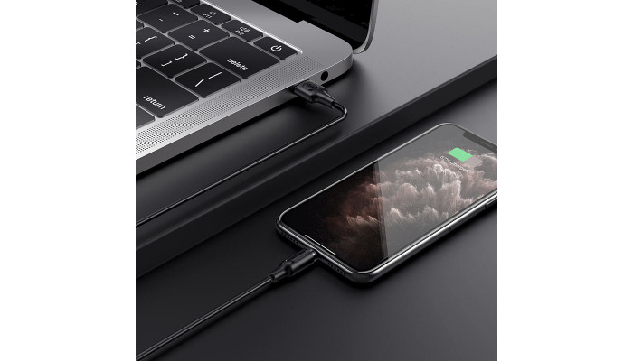 Дата кабель Borofone BX41 Amiable USB to Lightning (1m) Чорний - фото